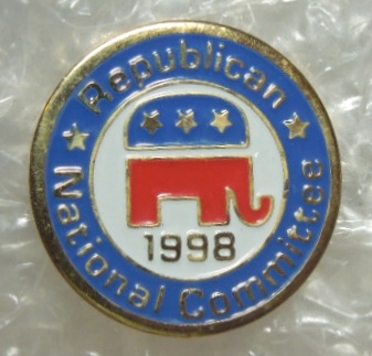 1998 Republican National Committee Enameled Hat Lapel Pin