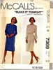 McCalls 7369 1980s Misses Dress Pattern Size 16 Bust 38
